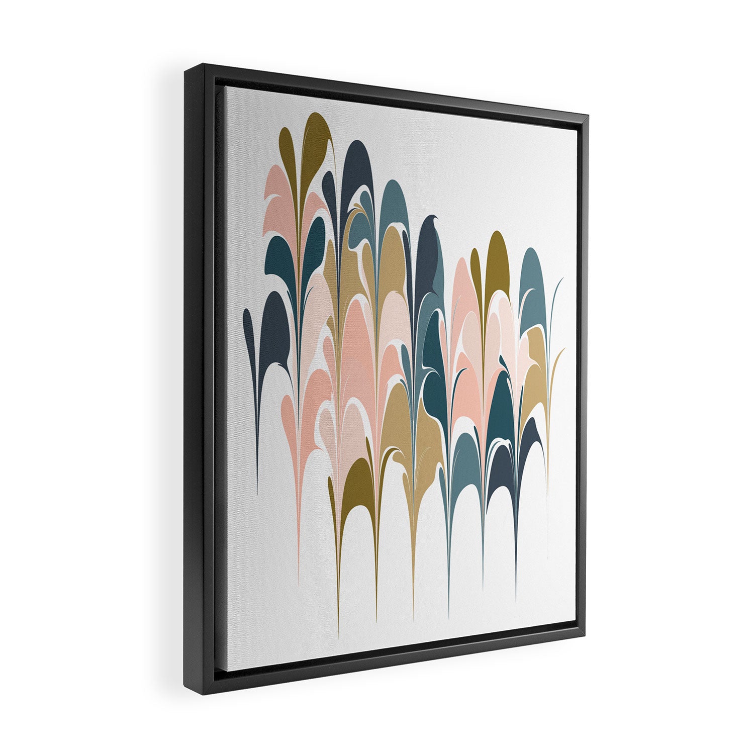 Zen Abstract Shapes Framed Canvas Print Gallery Image 2