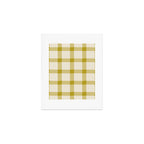 Antique Moss Check Grid Art Print Gallery Image 1