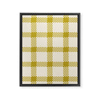 Antique Moss Check Grid Framed Canvas Print Gallery Image 8
