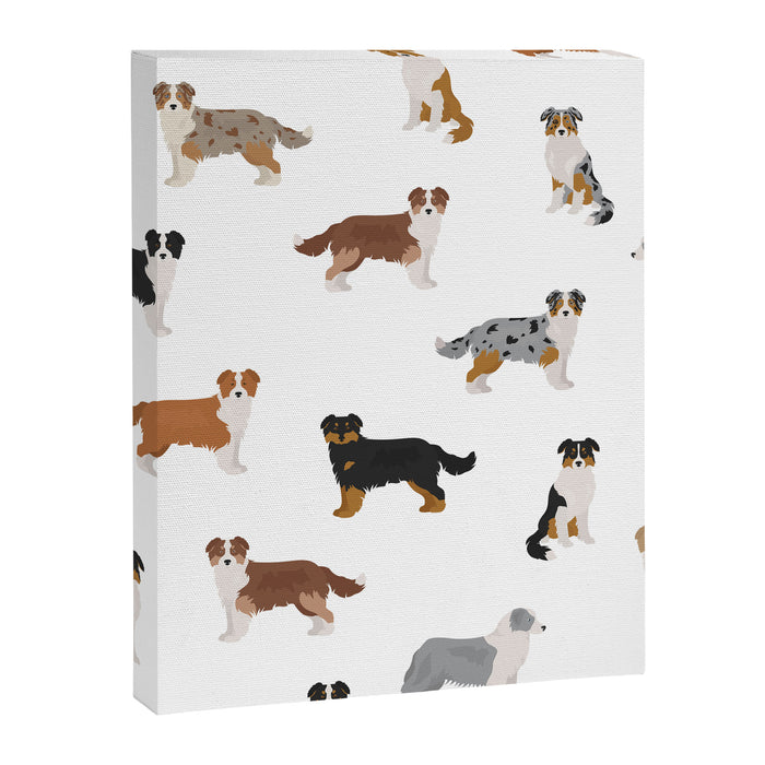 Australian Shepherd Colors Pattern Canvas Print Gallery Image 1