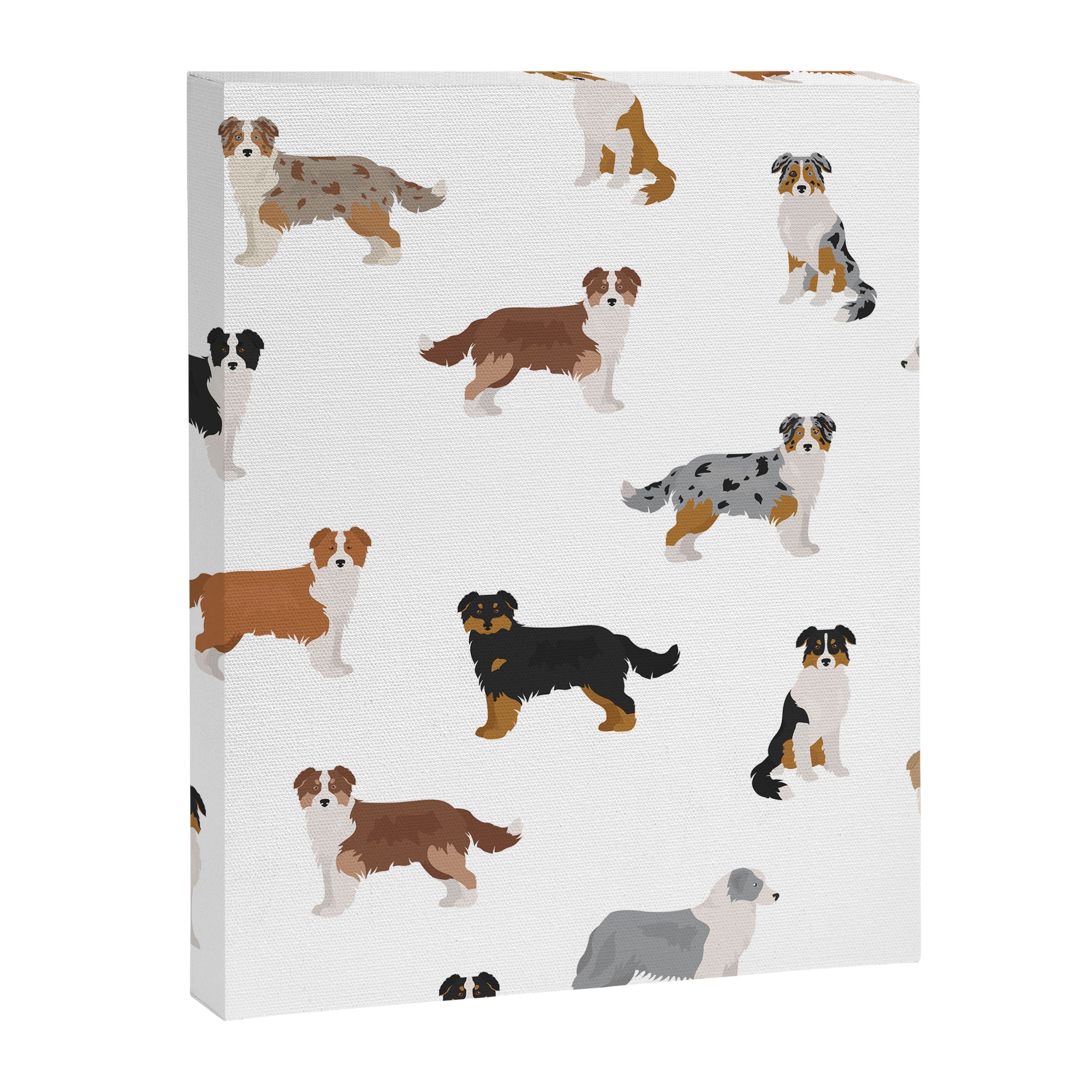 Australian Shepherd Colors Pattern Canvas Print Gallery Image 8