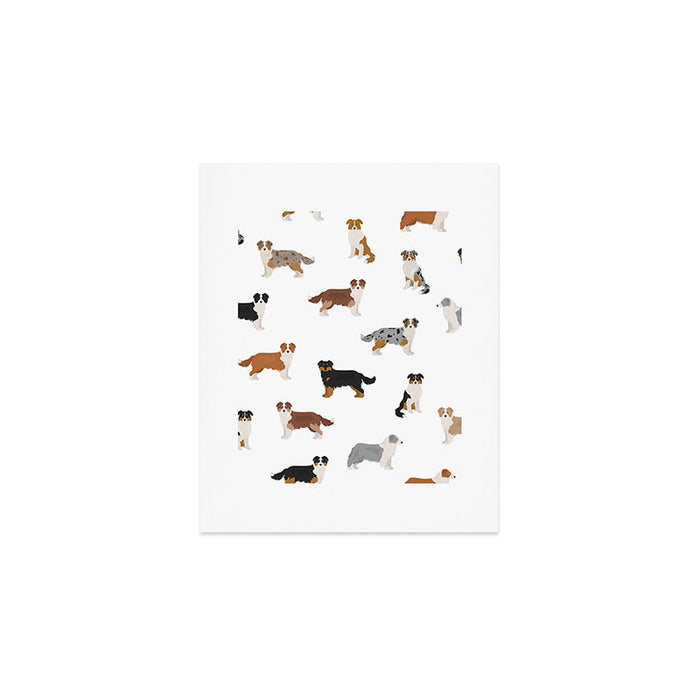 Australian Shepherd Colors Pattern Art Print Gallery Image 1