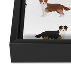 Australian Shepherd Colors Pattern Framed Canvas Print Gallery Image 3