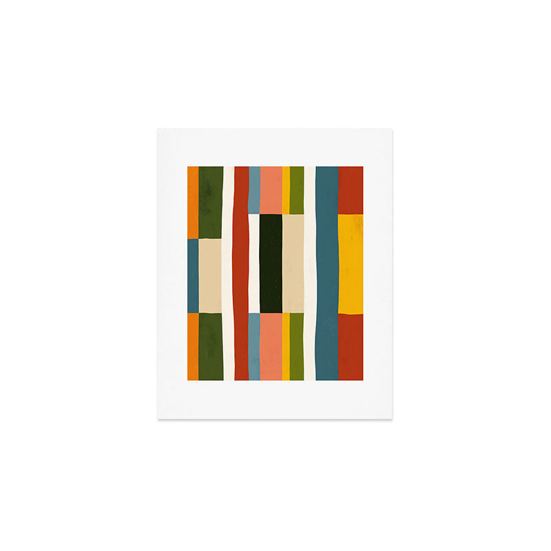 Autumn Winter Striped Revival Art Print Gallery Image 1