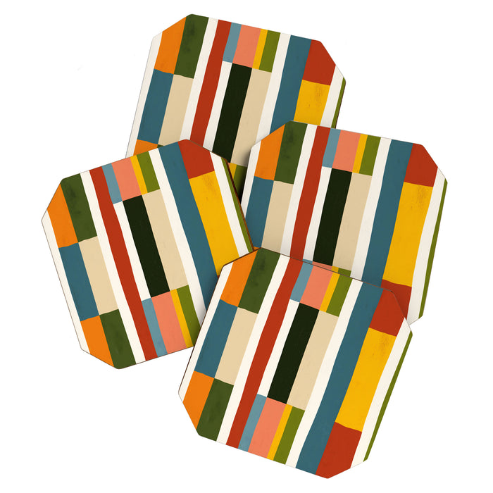 Autumn Winter Striped Revival Coaster Gallery Image 1