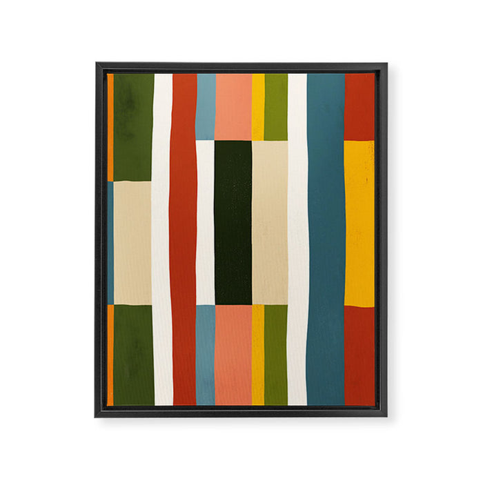 Autumn Winter Striped Revival Framed Canvas Print Gallery Image 1