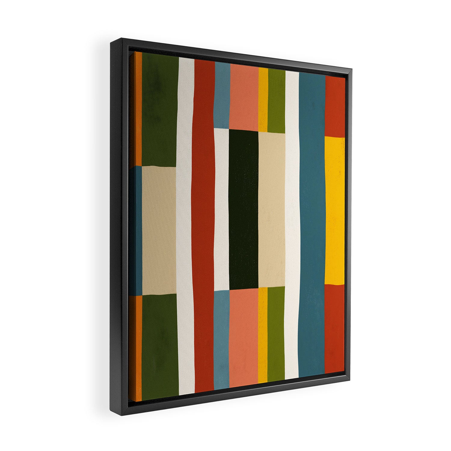 Autumn Winter Striped Revival Framed Canvas Print Gallery Image 2