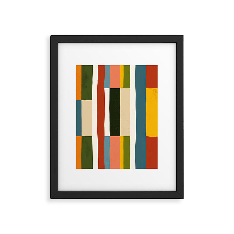 Autumn Winter Striped Revival Framed Art Print Gallery Image 6