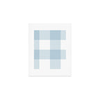 Baby Blue Buffalo Check Art Print Gallery Image 1