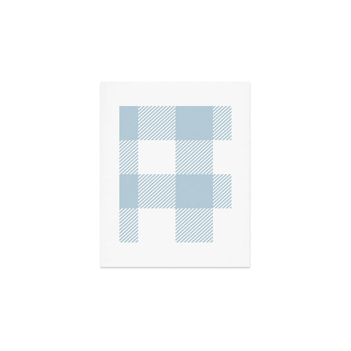 Baby Blue Buffalo Check Art Print Gallery Image 1