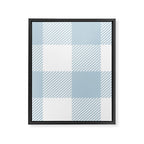Baby Blue Buffalo Check Framed Canvas Print Gallery Image 8