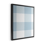 Baby Blue Buffalo Check Framed Canvas Print Gallery Image 2