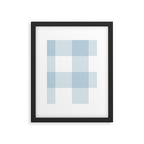 Baby Blue Buffalo Check Framed Art Print Gallery Image 6