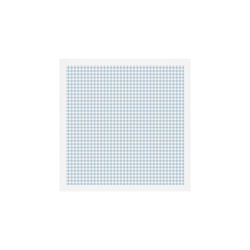 Baby Blue Gingham Check Art Print Gallery Image 1