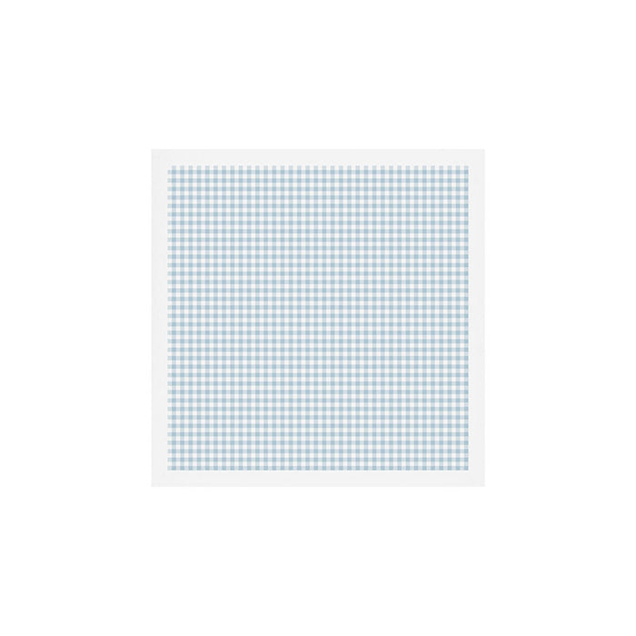 Baby Blue Gingham Check Art Print Gallery Image 1