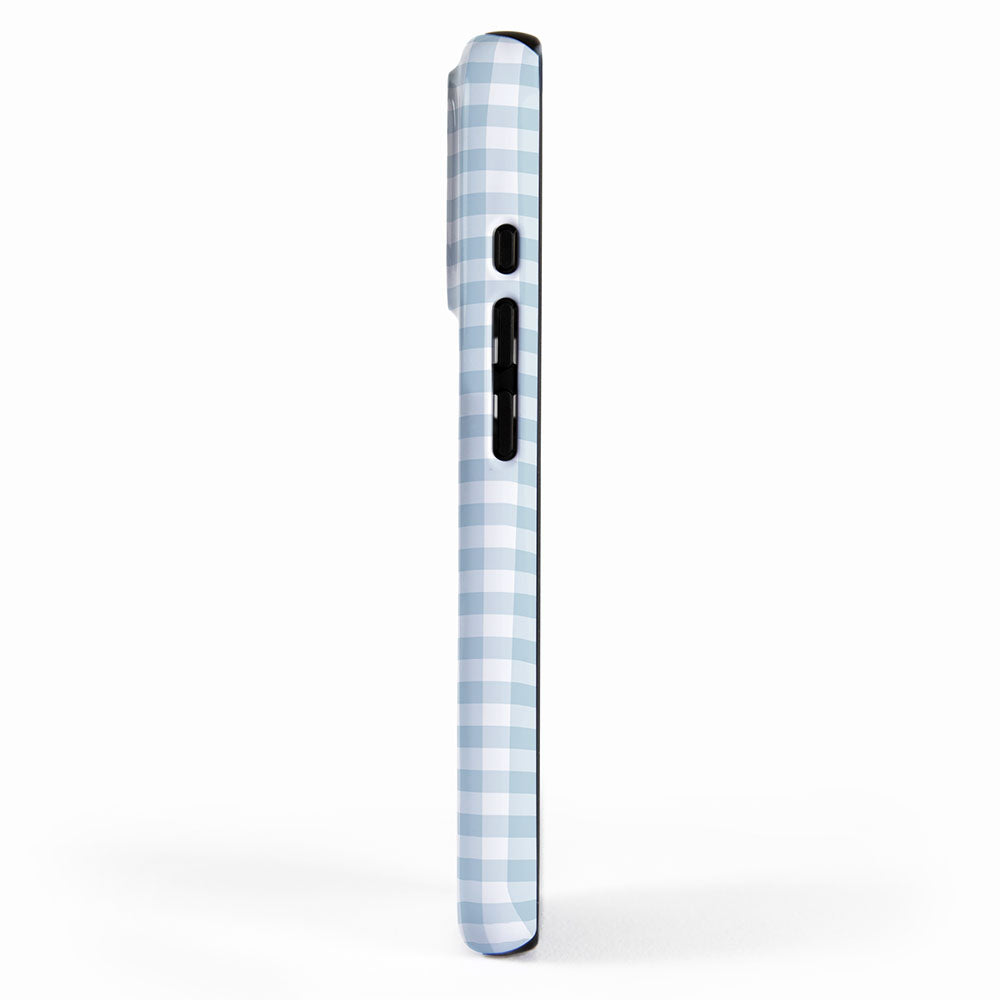 Baby Blue Gingham Check iPhone Case Gallery Image 2