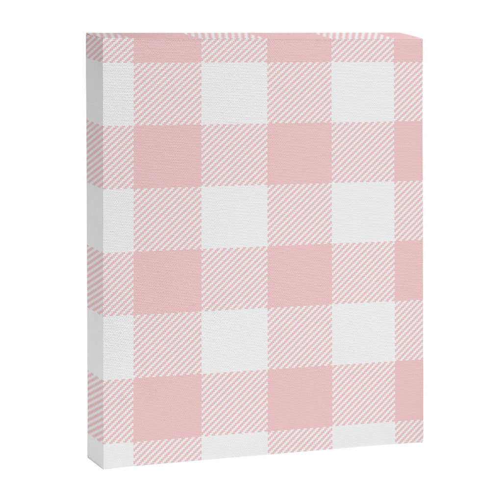 Baby Pink Buffalo Check Canvas Print Gallery Image 8