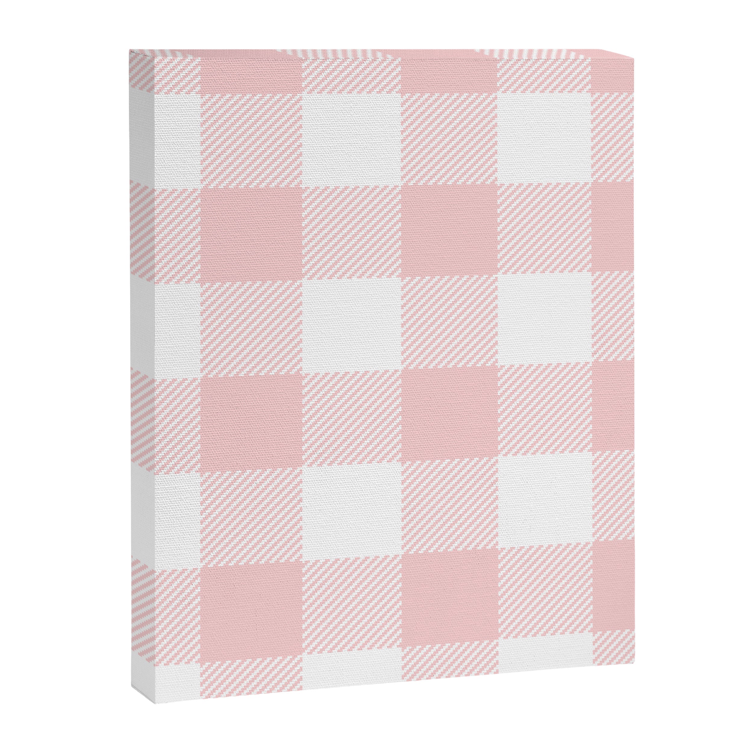 Baby Pink Buffalo Check Canvas Print Gallery Image 8