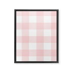 Baby Pink Buffalo Check Framed Canvas Print Gallery Image 8