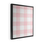 Baby Pink Buffalo Check Framed Canvas Print Gallery Image 2