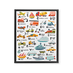 Beep Beep Alphabet Framed Canvas Print Gallery Image 6