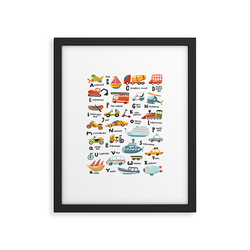 Beep Beep Alphabet Framed Art Print Gallery Image 5