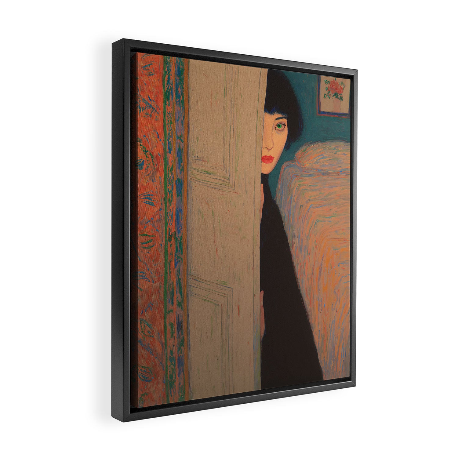 Behind the Painted Door Framed Canvas Print Gallery Image 2