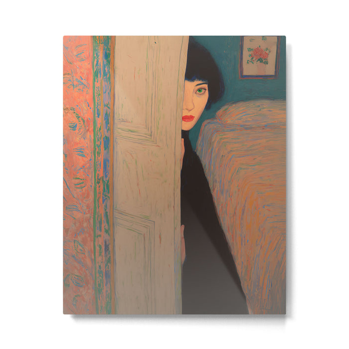 Behind the Painted Door Metal Print Gallery Image 1