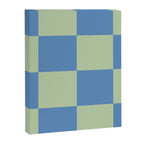 Blue and Light Green Checkerboard Pattern Canvas Print Gallery Image 8