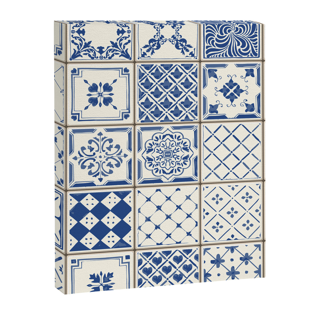 Blue Ceramic Tiles Canvas Print Gallery Image 8