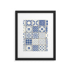 Blue Ceramic Tiles Framed Art Print Gallery Image 6