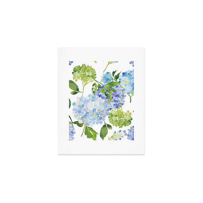 Blue Hydrangea Flowers Art Print Gallery Image 1