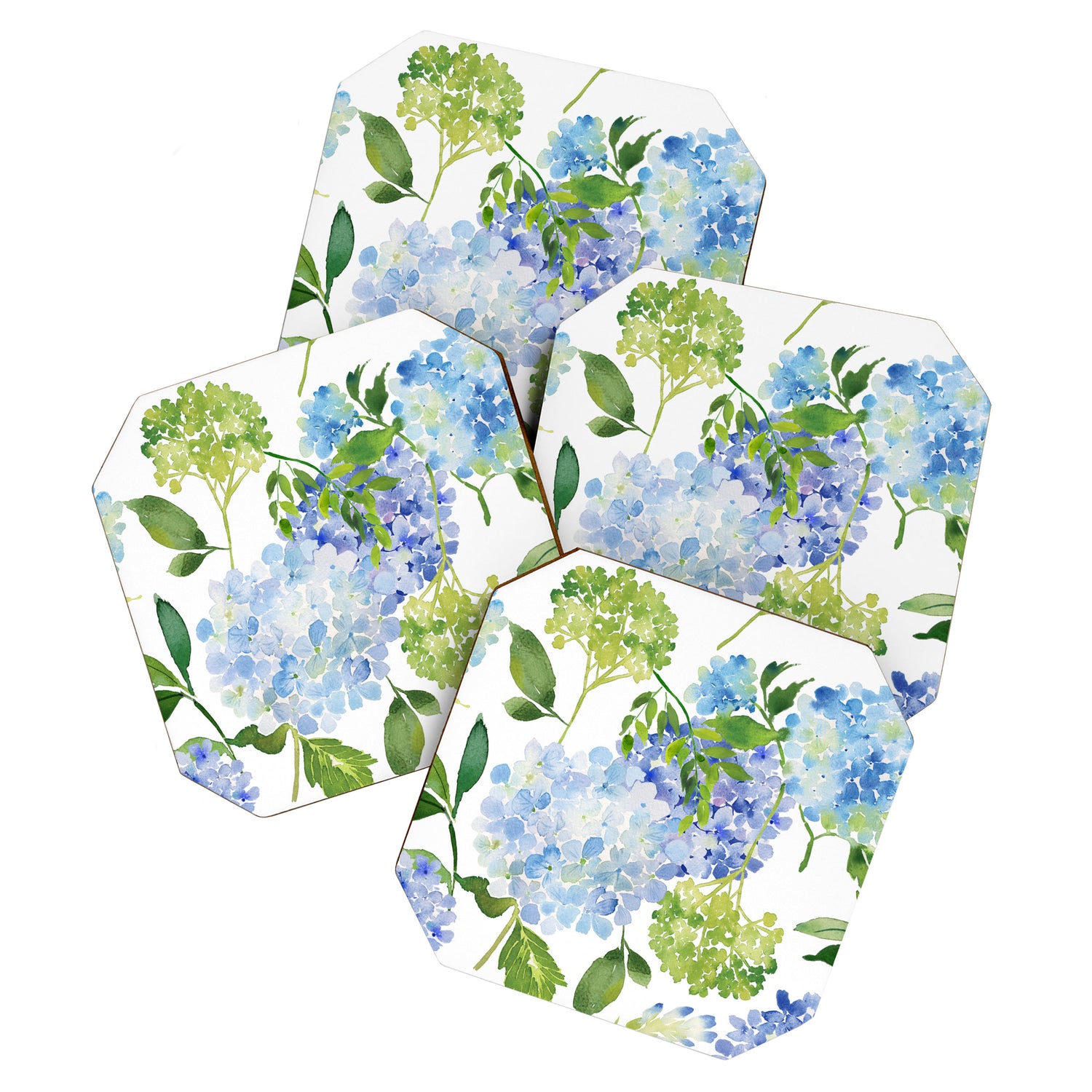 Blue Hydrangea Flowers Coaster Gallery Image 1