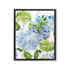 Blue Hydrangea Flowers Framed Canvas Print Gallery Image 8