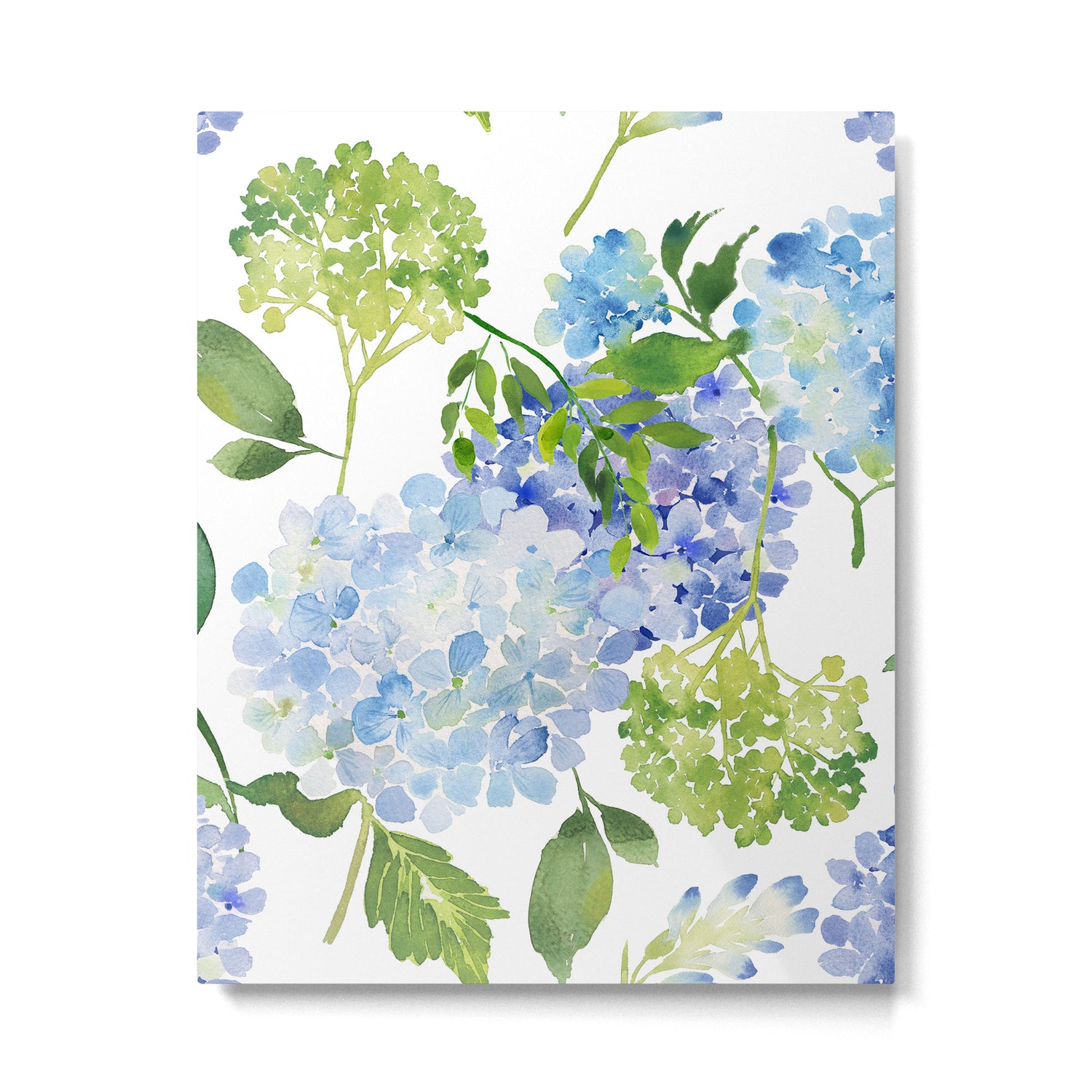 Blue Hydrangea Flowers Metal Print Gallery Image 6