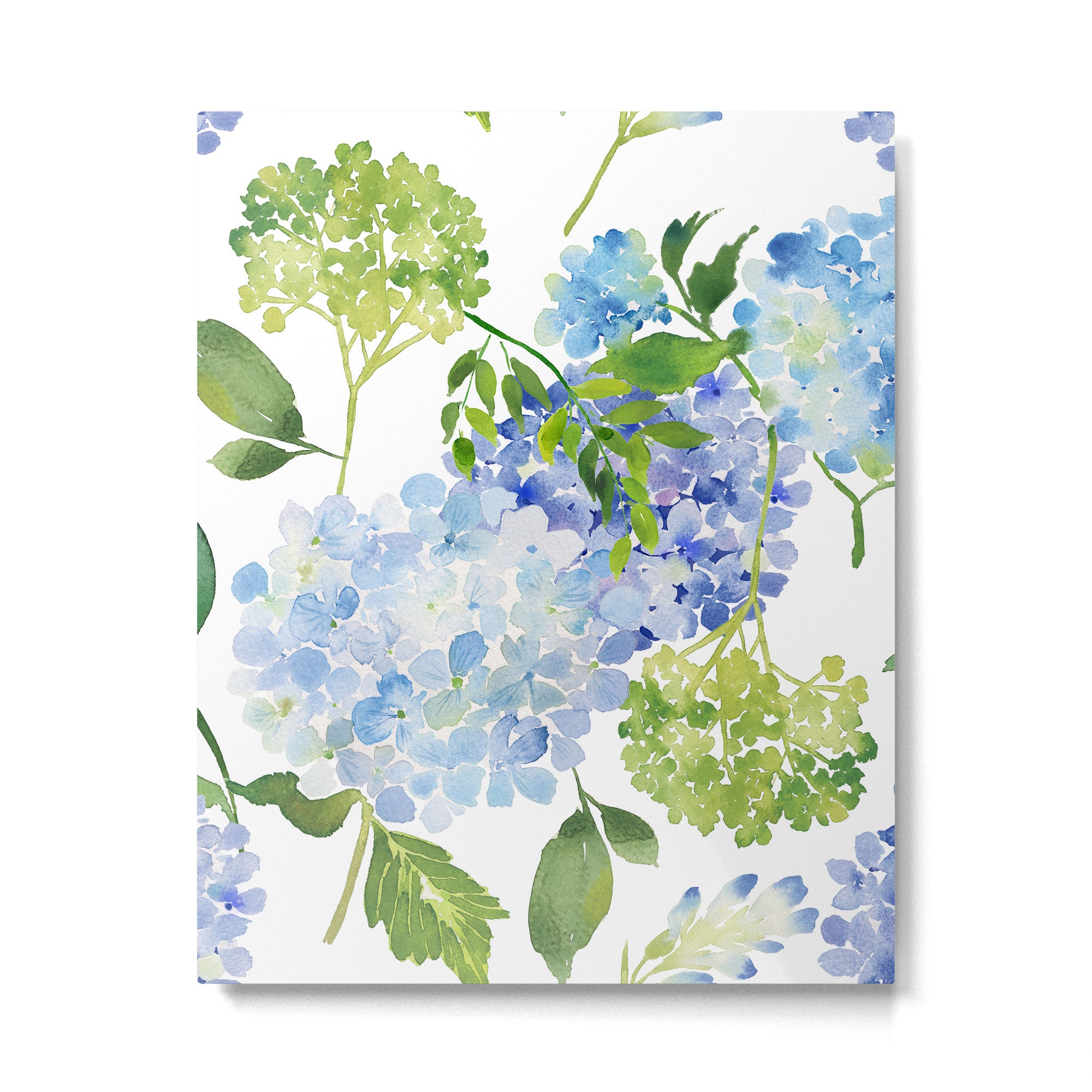 Blue Hydrangea Flowers Metal Print Gallery Image 6