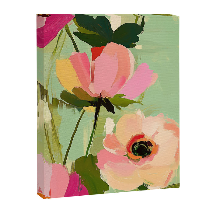 Bold Impressionist Floral Pattern Canvas Print Gallery Image 1