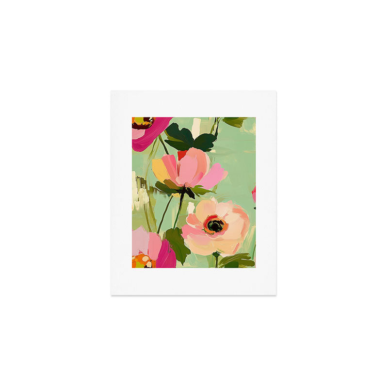 Bold Impressionist Floral Pattern Art Print Gallery Image 1