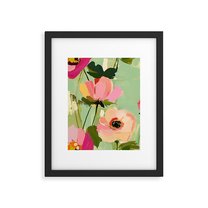 Bold Impressionist Floral Pattern Framed Art Print Gallery Image 6
