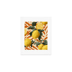 Bold Lemon Citrus Pattern Art Print Gallery Image 1
