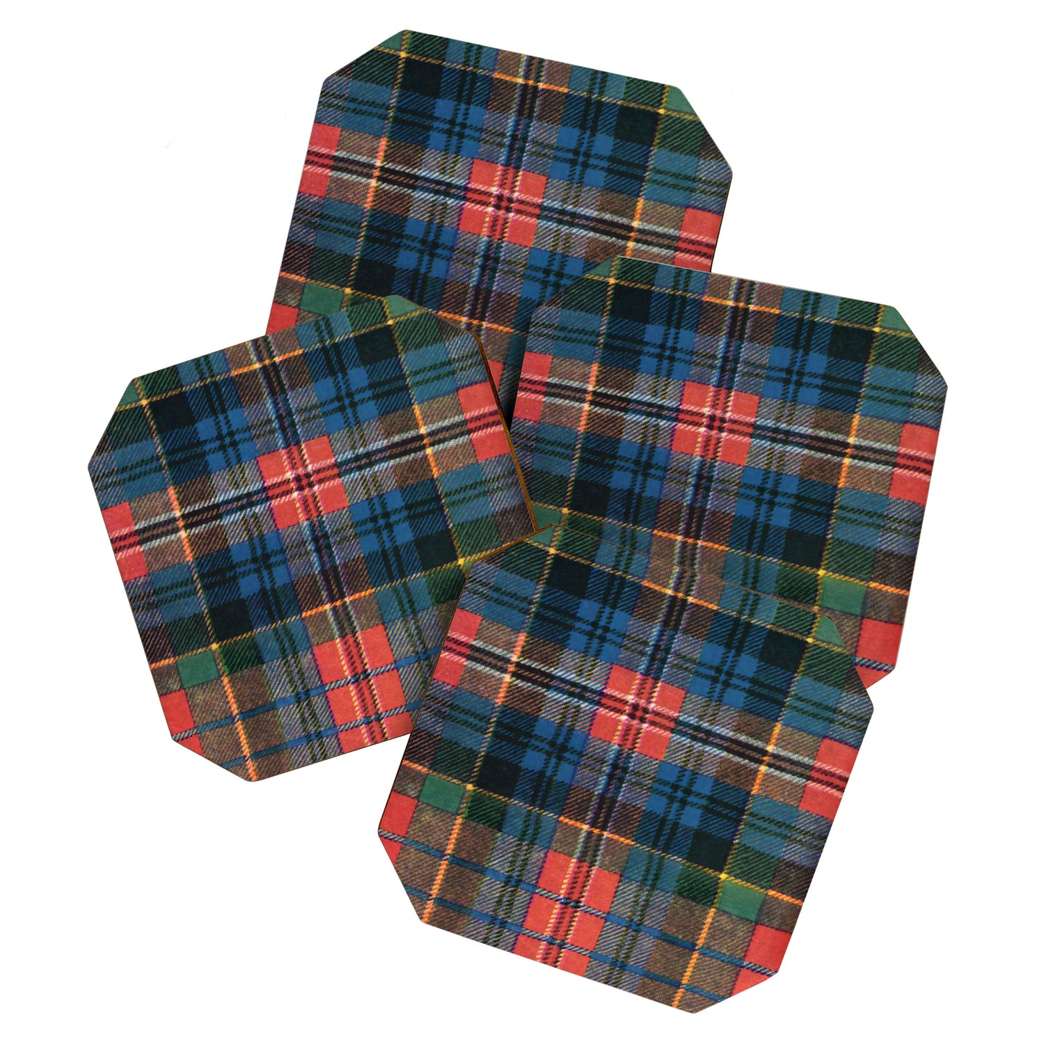 Bold Macpherson Tartan Pattern Coaster Gallery Image 1