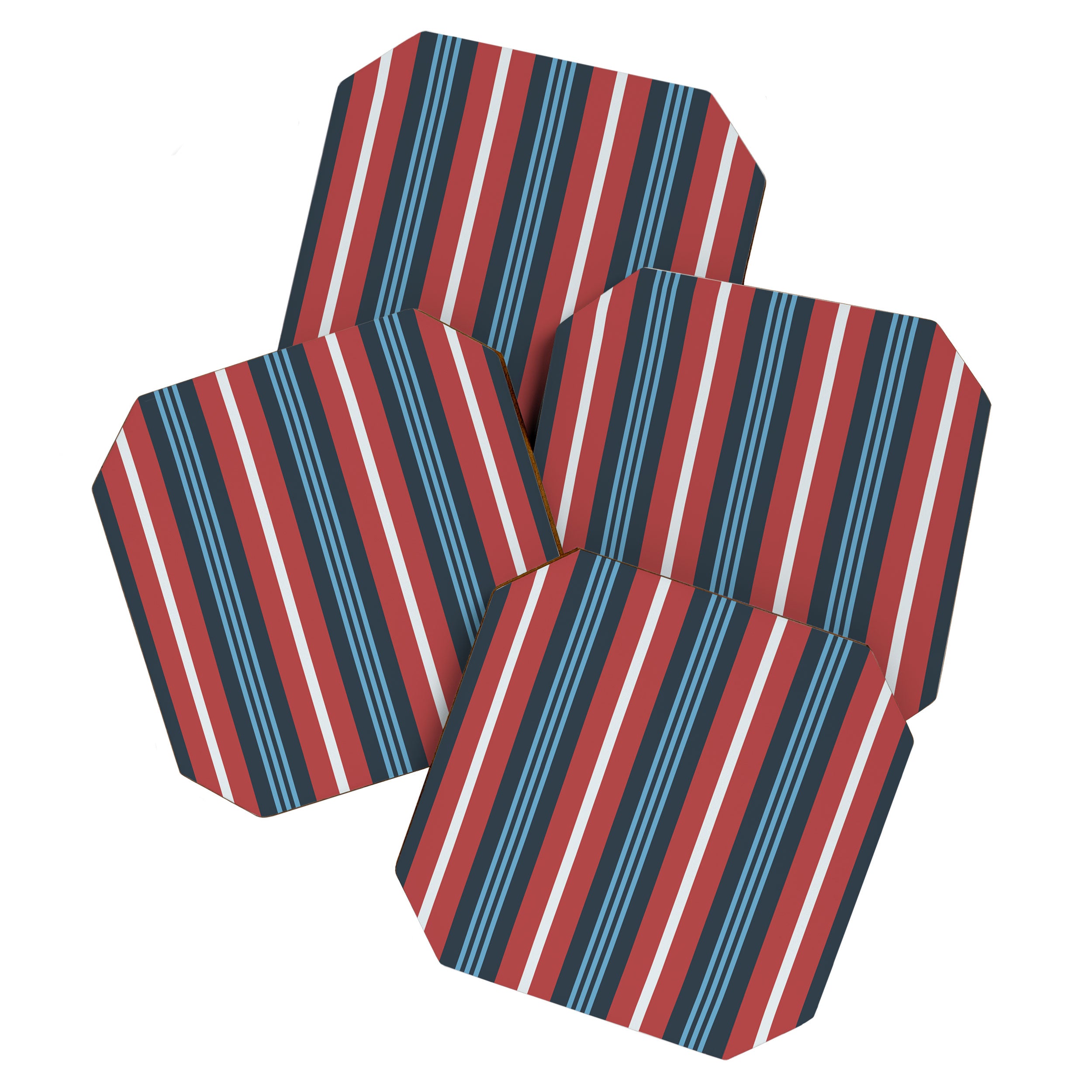 Bold Retro Stripe Pattern - Cozy Heirloom Coaster Gallery Image 1