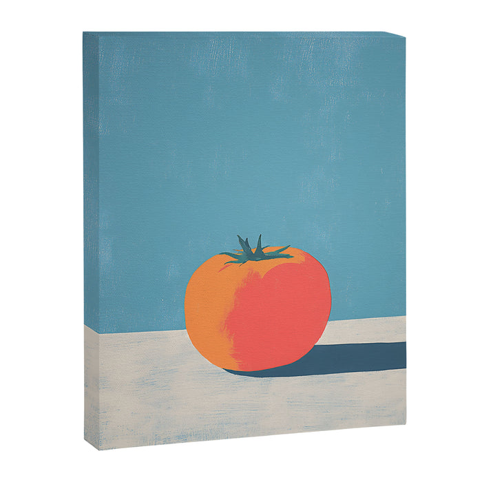 Bold Tomato on Blue Canvas Print Gallery Image 1