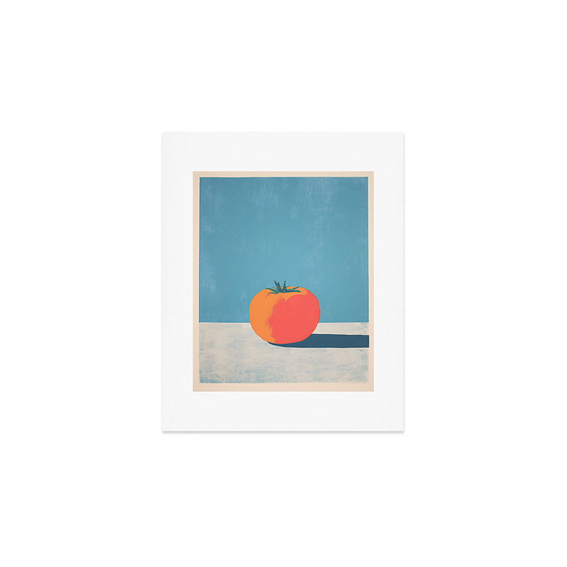 Bold Tomato on Blue Art Print Gallery Image 1