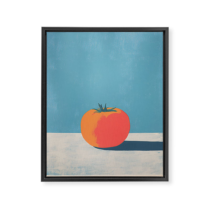 Bold Tomato on Blue Framed Canvas Print Gallery Image 8