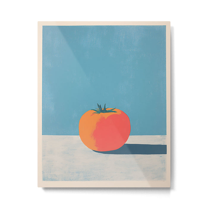 Bold Tomato on Blue Metal Print Gallery Image 1