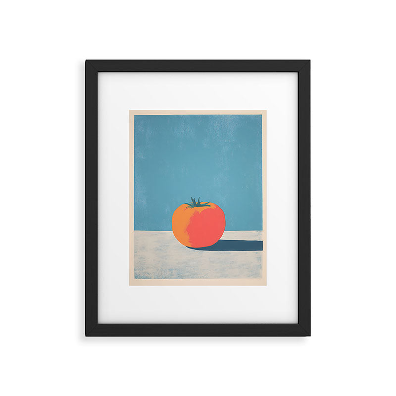 Bold Tomato on Blue Framed Art Print Gallery Image 6