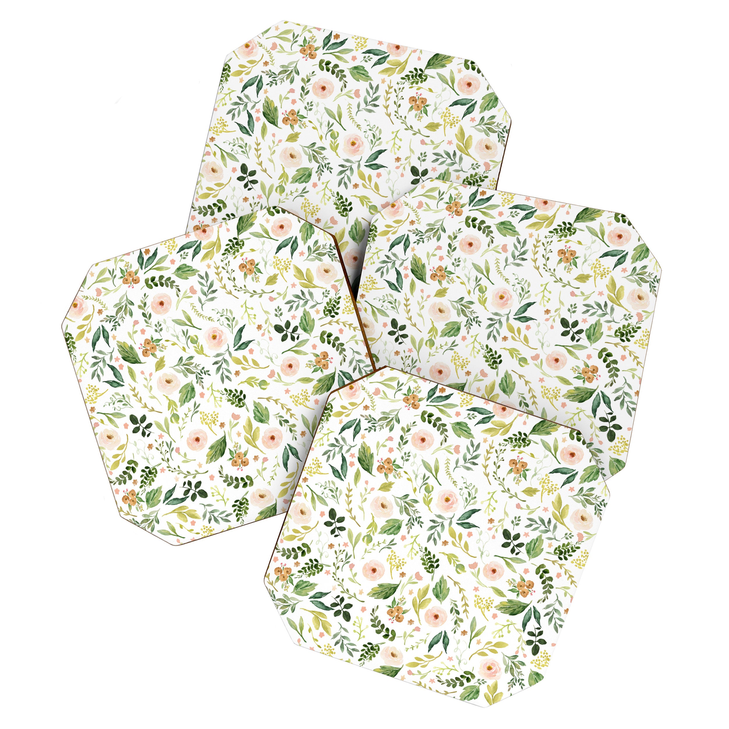 Botanical Spring Flowers Coaster Gallery Image 1