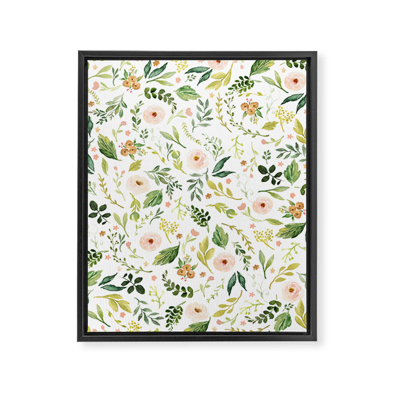 Botanical Spring Flowers Framed Canvas Print Gallery Image 8
