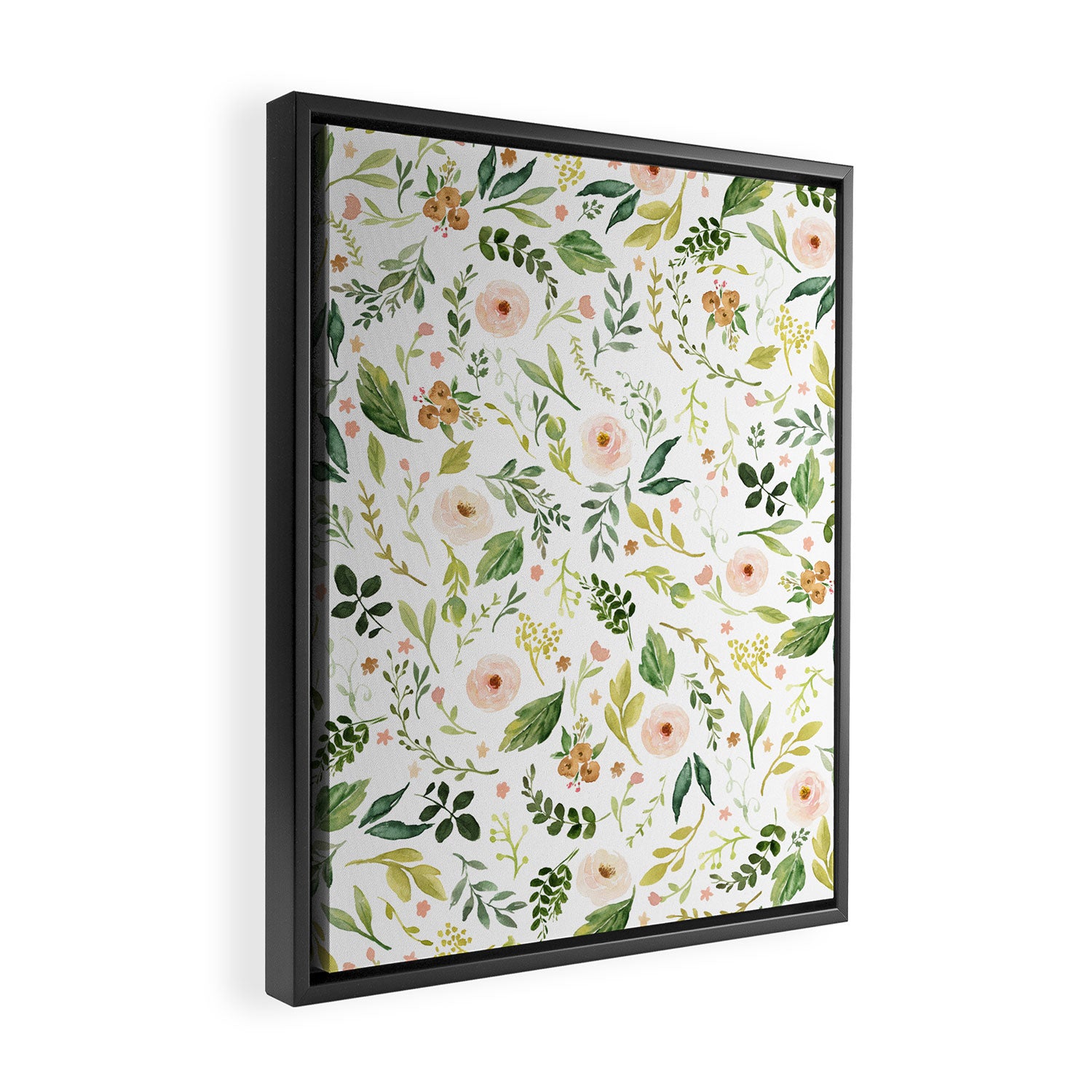 Botanical Spring Flowers Framed Canvas Print Gallery Image 2
